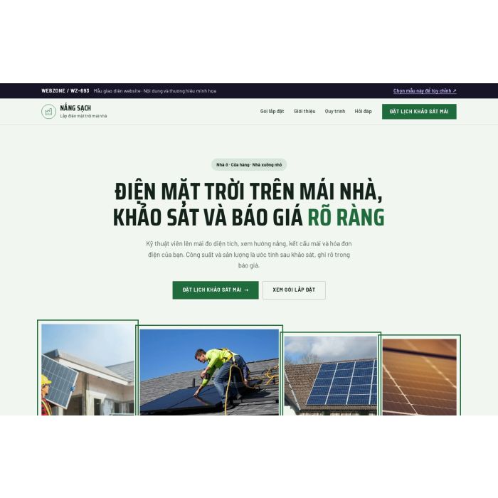Ảnh chụp Mẫu giao diện lắp điện mặt trời — Trưng bày | WZ-693