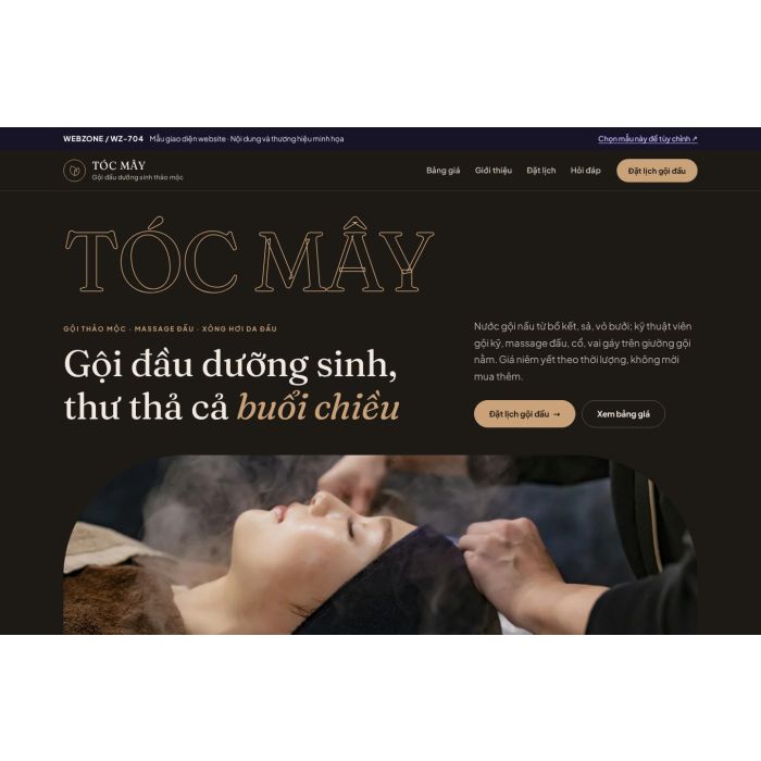 Ảnh chụp Mẫu giao diện gội đầu dưỡng sinh — Kể chuyện | WZ-704
