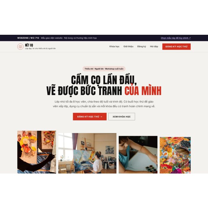 Ảnh chụp Mẫu giao diện lớp dạy vẽ — Trưng bày | WZ-713