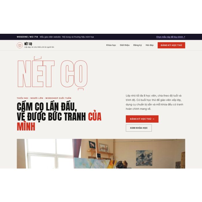 Ảnh chụp Mẫu giao diện lớp dạy vẽ — Kể chuyện | WZ-714