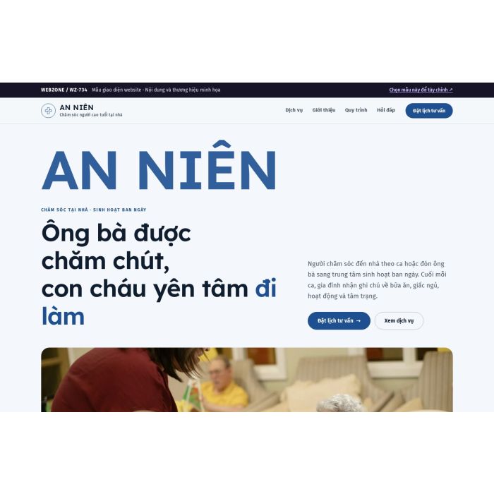 Ảnh chụp Mẫu giao diện chăm sóc người cao tuổi — Kể chuyện | WZ-734