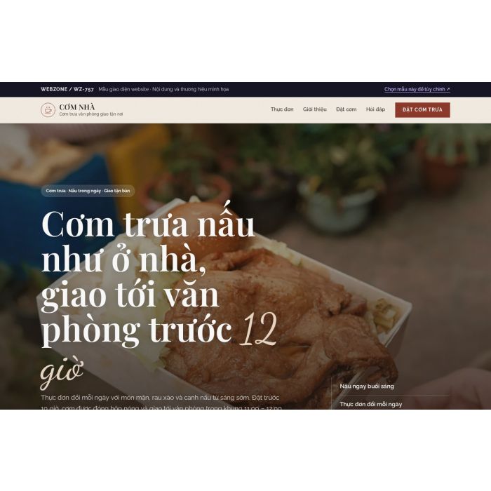 Ảnh chụp Mẫu giao diện cơm văn phòng — Nổi bật | WZ-757