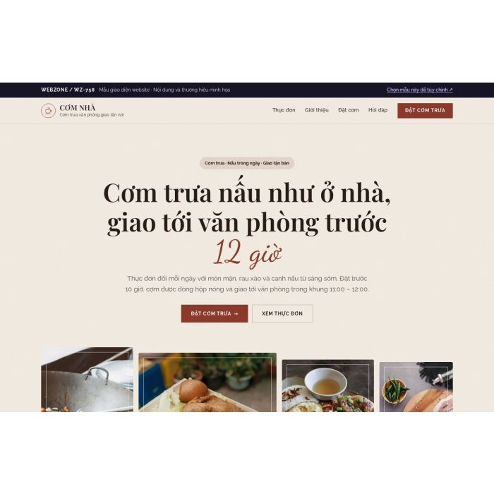 Ảnh chụp Mẫu giao diện cơm văn phòng — Trưng bày | WZ-758