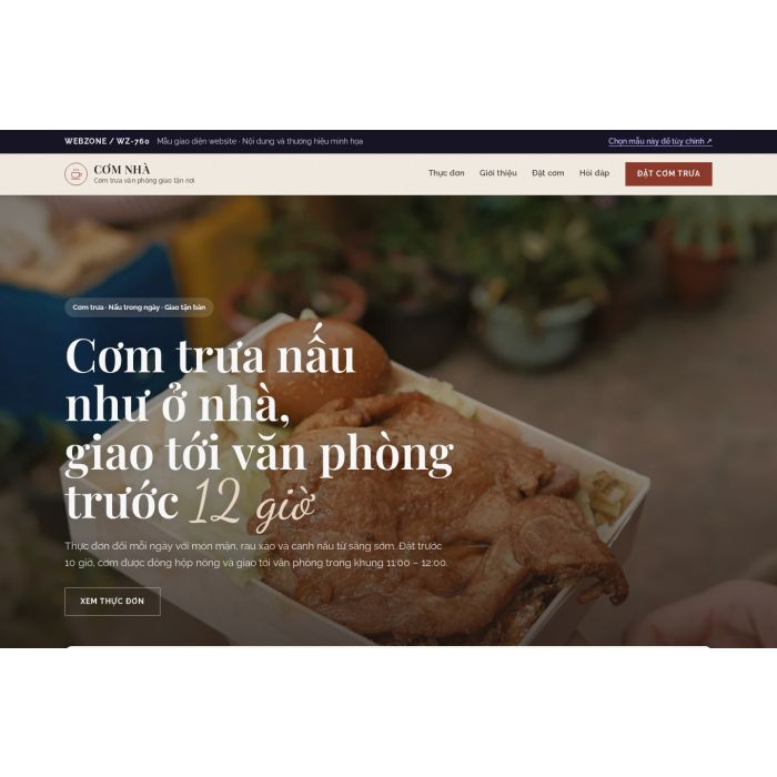 Ảnh chụp Mẫu giao diện cơm văn phòng — Tập trung chuyển đổi | WZ-760