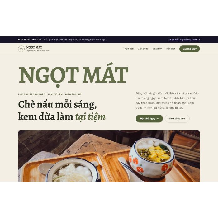 Ảnh chụp Mẫu giao diện tiệm chè & kem — Kể chuyện | WZ-764