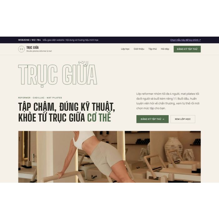 Ảnh chụp Mẫu giao diện studio pilates — Kể chuyện | WZ-784