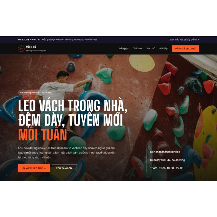 Ảnh chụp Mẫu giao diện phòng leo núi trong nhà — Nổi bật | WZ-787