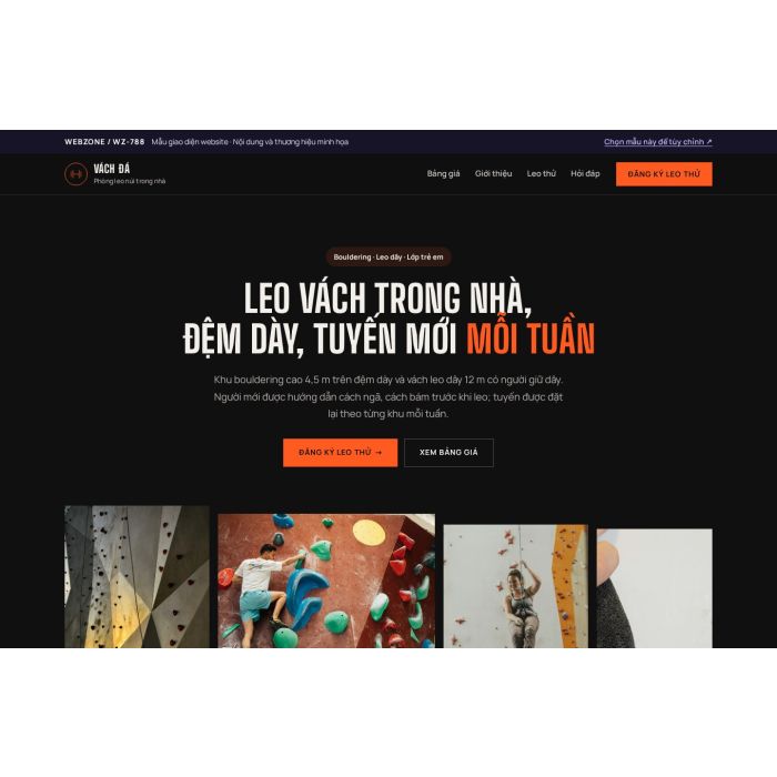 Ảnh chụp Mẫu giao diện phòng leo núi trong nhà — Trưng bày | WZ-788