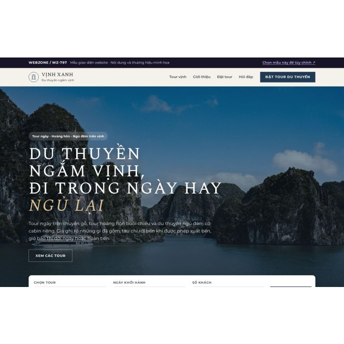 Ảnh chụp Mẫu giao diện du thuyền ngắm vịnh — Nổi bật | WZ-797