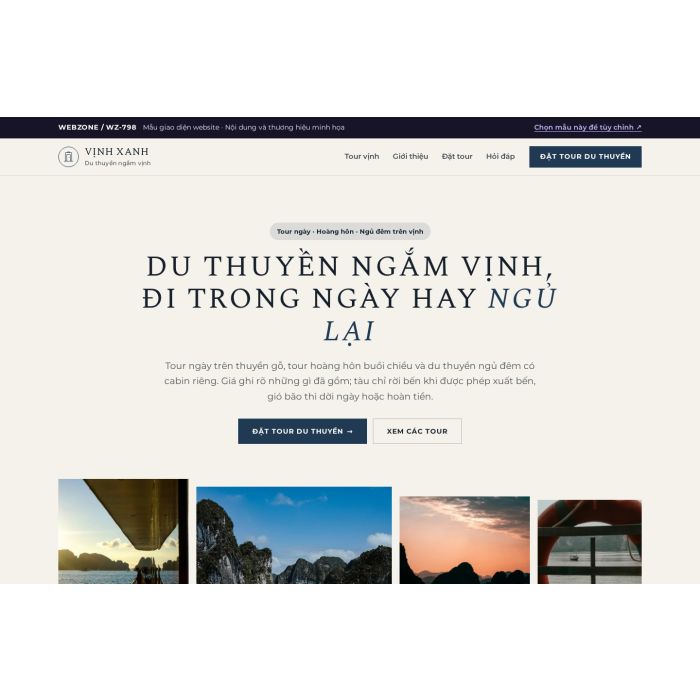 Ảnh chụp Mẫu giao diện du thuyền ngắm vịnh — Trưng bày | WZ-798
