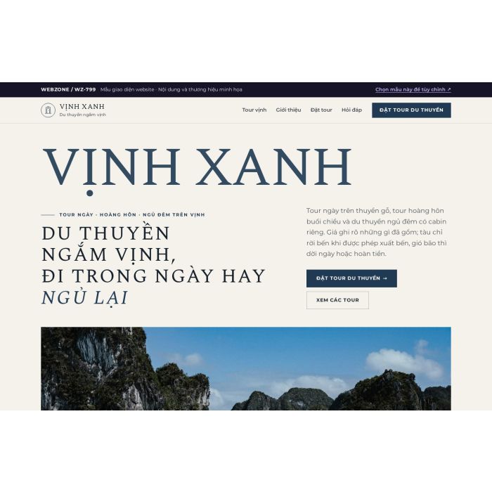 Ảnh chụp Mẫu giao diện du thuyền ngắm vịnh — Kể chuyện | WZ-799