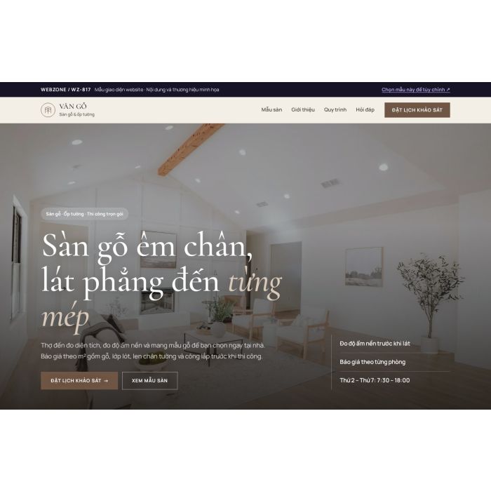 Ảnh chụp Mẫu giao diện sàn gỗ & ốp tường — Nổi bật | WZ-817