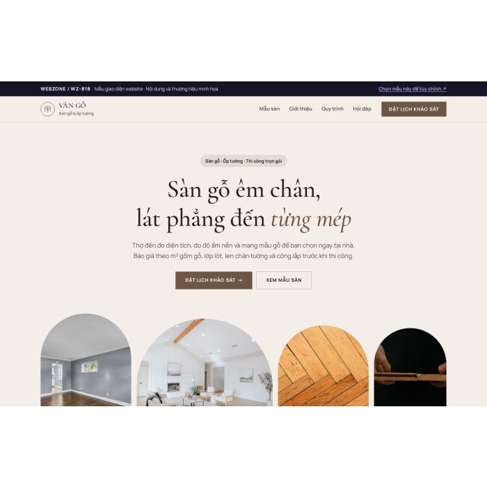 Ảnh chụp Mẫu giao diện sàn gỗ & ốp tường — Trưng bày | WZ-818