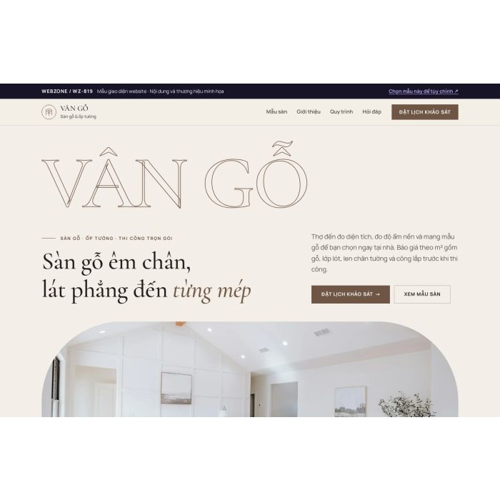 Ảnh chụp Mẫu giao diện sàn gỗ & ốp tường — Kể chuyện | WZ-819