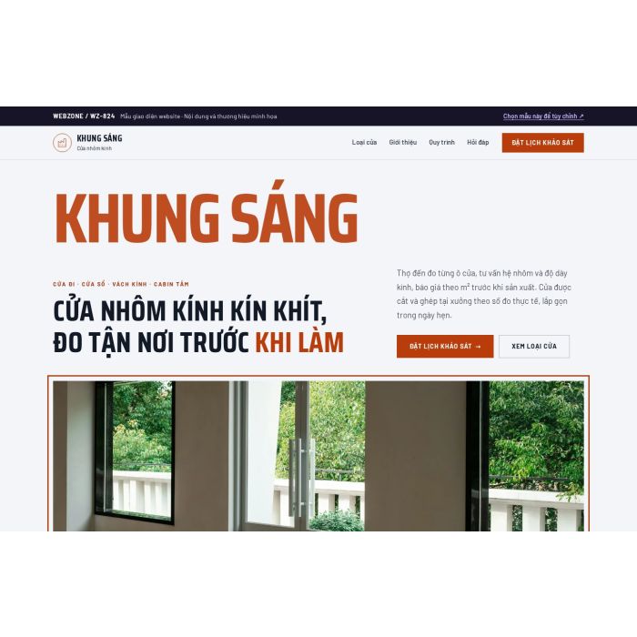 Ảnh chụp Mẫu giao diện cửa nhôm kính — Kể chuyện | WZ-824