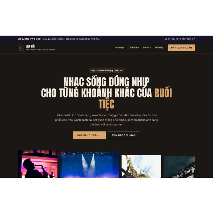 Ảnh chụp Mẫu giao diện ban nhạc biểu diễn sự kiện — Trưng bày | WZ-838