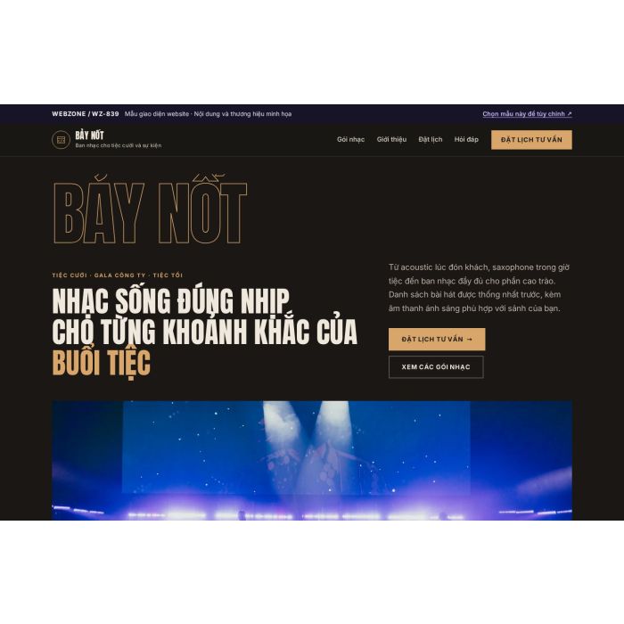 Ảnh chụp Mẫu giao diện ban nhạc biểu diễn sự kiện — Kể chuyện | WZ-839