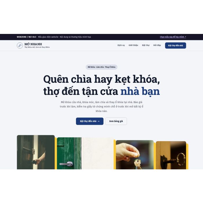 Ảnh chụp Mẫu giao diện thợ khóa — Trưng bày | WZ-843