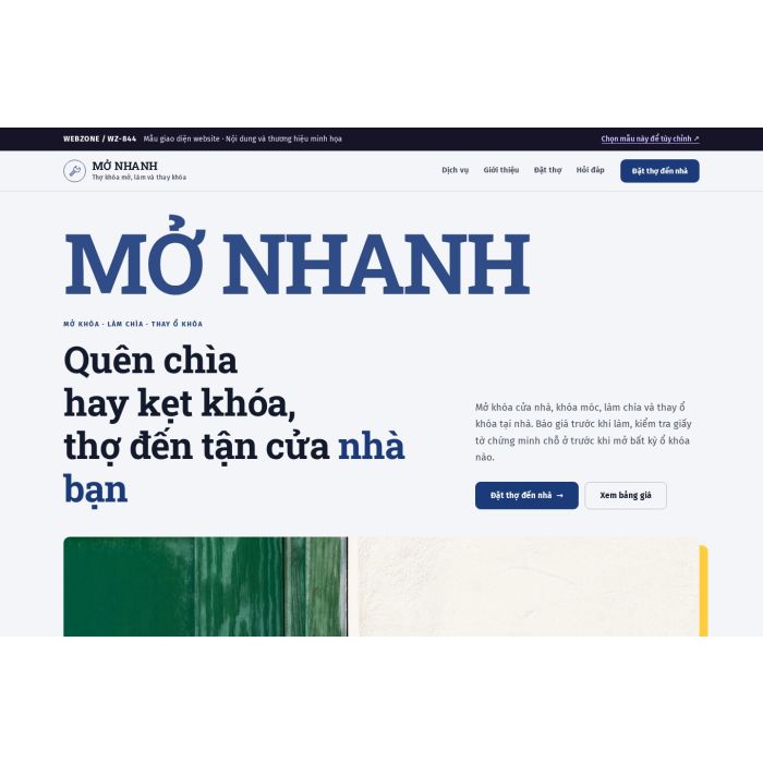 Ảnh chụp Mẫu giao diện thợ khóa — Kể chuyện | WZ-844
