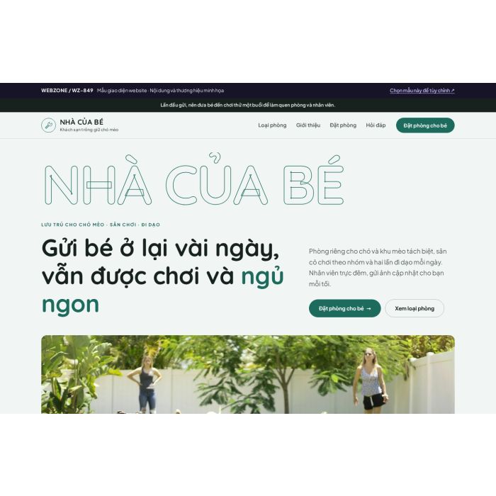 Ảnh chụp Mẫu giao diện khách sạn thú cưng — Kể chuyện | WZ-849