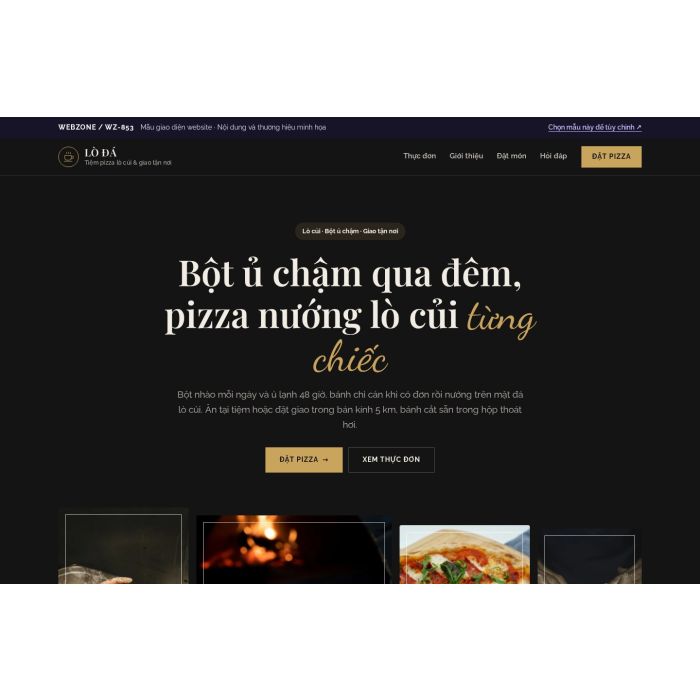 Ảnh chụp Mẫu giao diện tiệm pizza — Trưng bày | WZ-853