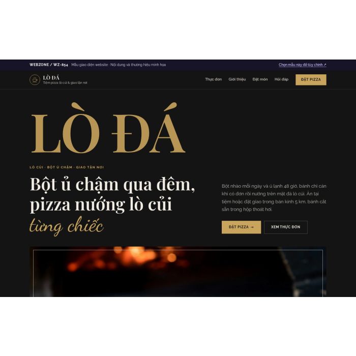 Ảnh chụp Mẫu giao diện tiệm pizza — Kể chuyện | WZ-854