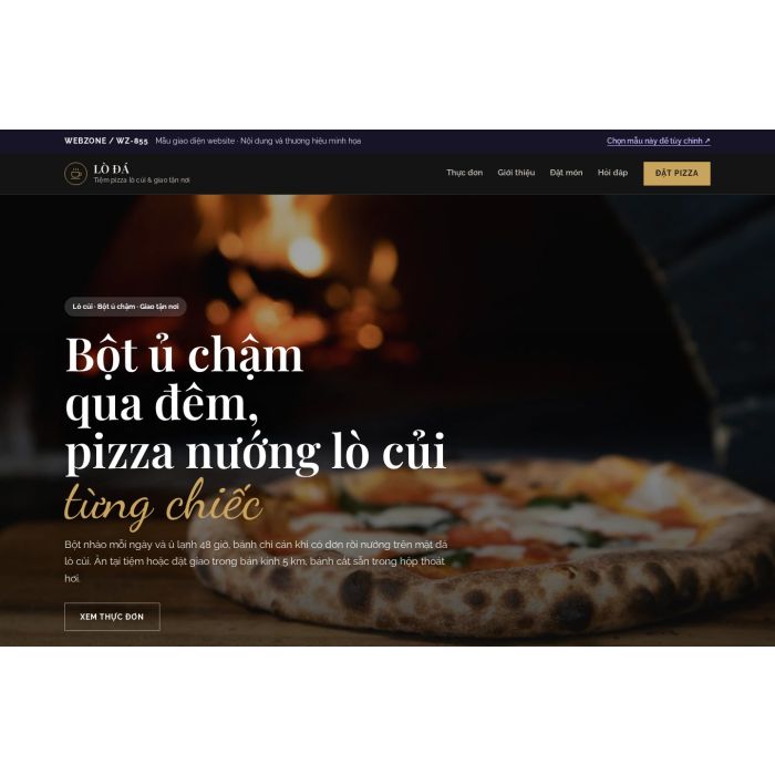Ảnh chụp Mẫu giao diện tiệm pizza — Tập trung chuyển đổi | WZ-855