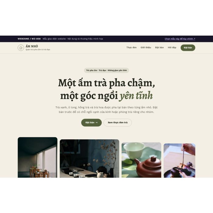 Ảnh chụp Mẫu giao diện quán trà & trà đạo — Trưng bày | WZ-858