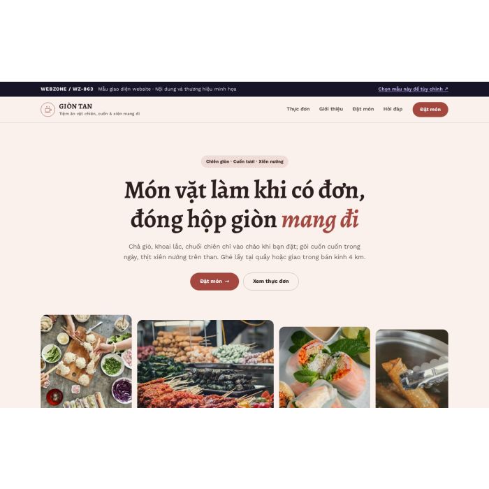 Ảnh chụp Mẫu giao diện tiệm đồ ăn vặt — Trưng bày | WZ-863