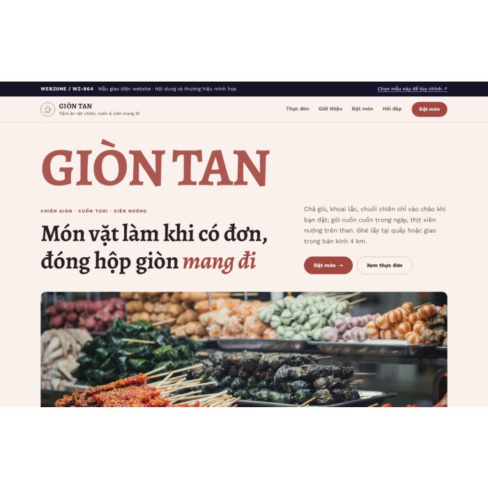 Ảnh chụp Mẫu giao diện tiệm đồ ăn vặt — Kể chuyện | WZ-864