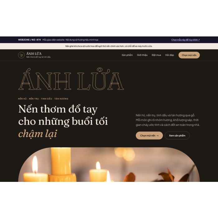Ảnh chụp Mẫu giao diện nến thơm & tinh dầu — Kể chuyện | WZ-874