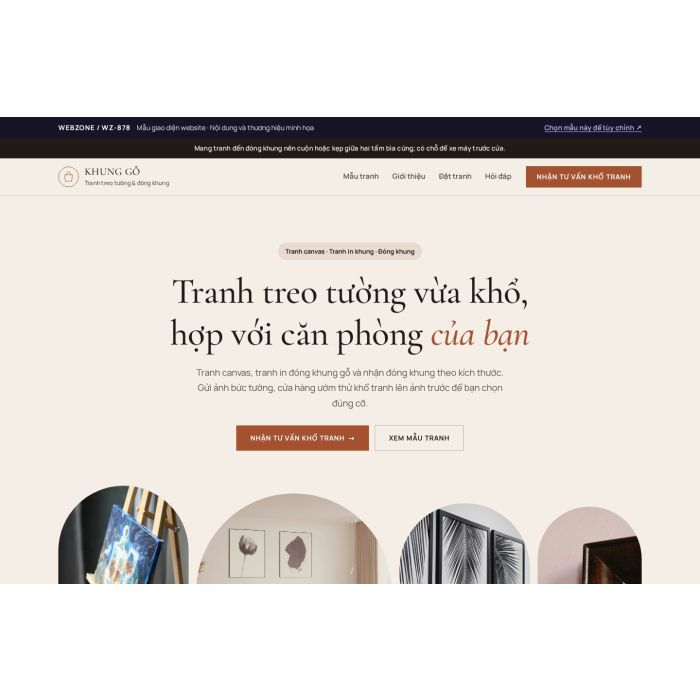 Ảnh chụp Mẫu giao diện tranh treo tường — Trưng bày | WZ-878