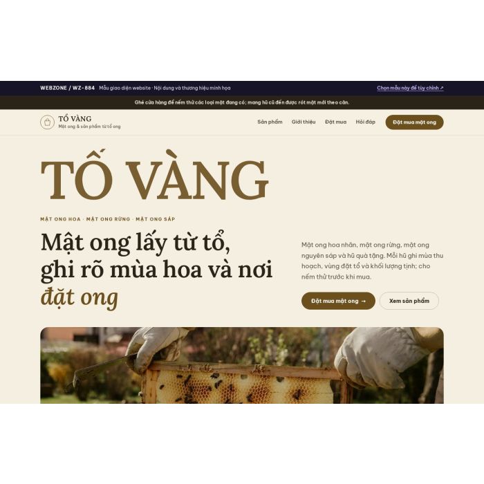 Ảnh chụp Mẫu giao diện mật ong & sản phẩm từ ong — Kể chuyện | WZ-884