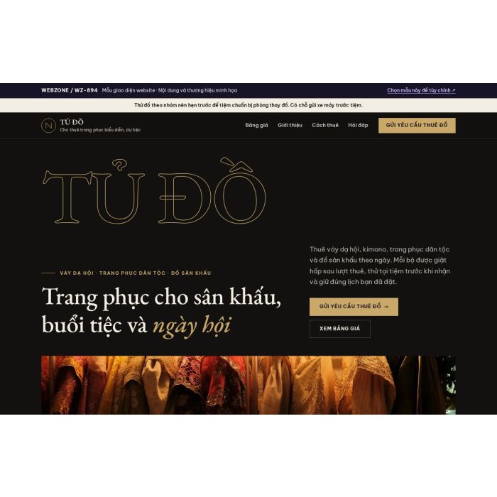 Ảnh chụp Mẫu giao diện cho thuê trang phục — Kể chuyện | WZ-894