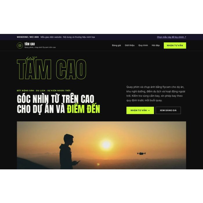 Ảnh chụp Mẫu giao diện quay chụp flycam — Kể chuyện | WZ-899