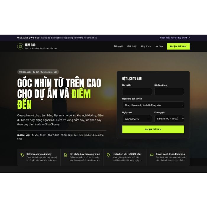 Ảnh chụp Mẫu giao diện quay chụp flycam — Tập trung chuyển đổi | WZ-900