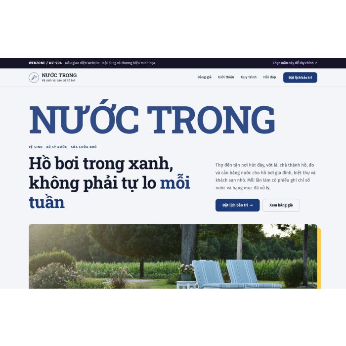 Ảnh chụp Mẫu giao diện bảo trì hồ bơi — Kể chuyện | WZ-904
