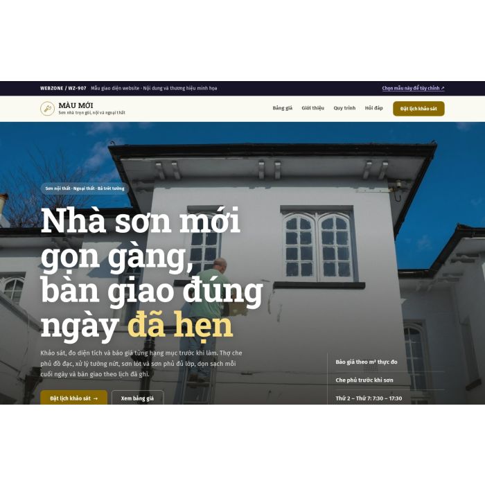 Ảnh chụp Mẫu giao diện sơn nhà trọn gói — Nổi bật | WZ-907