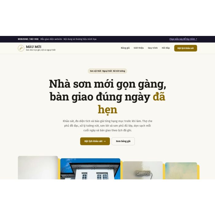 Ảnh chụp Mẫu giao diện sơn nhà trọn gói — Trưng bày | WZ-908