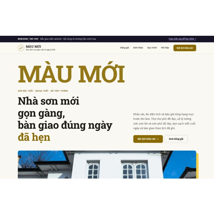 Ảnh chụp Mẫu giao diện sơn nhà trọn gói — Kể chuyện | WZ-909