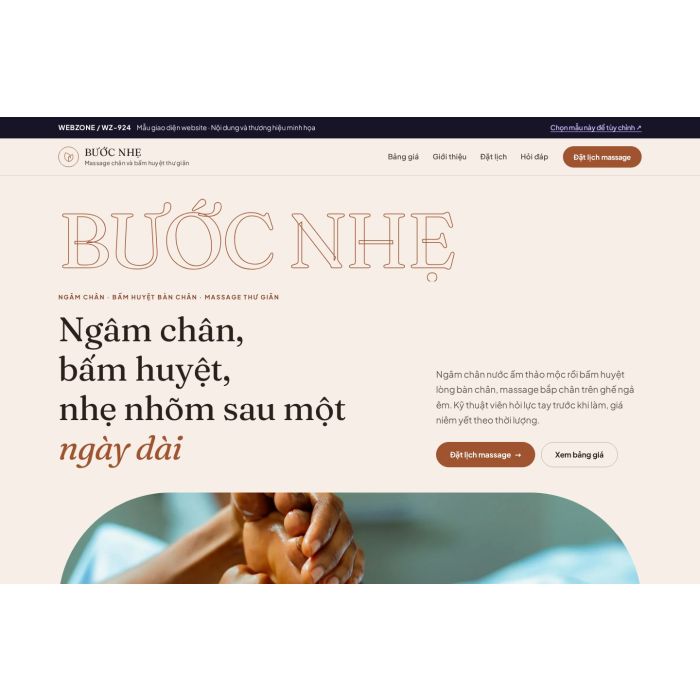 Ảnh chụp Mẫu giao diện massage chân & bấm huyệt — Kể chuyện | WZ-924