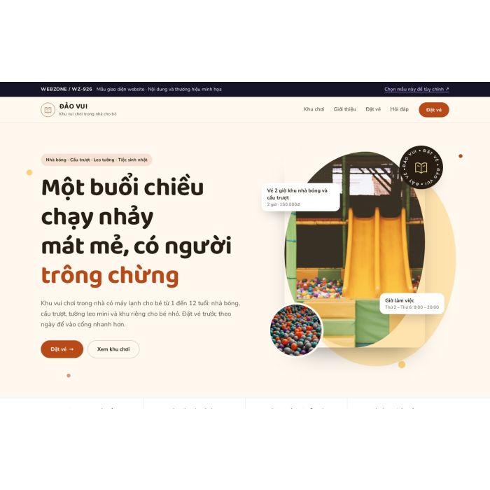 Ảnh chụp Mẫu giao diện khu vui chơi trẻ em — Thanh lịch | WZ-926