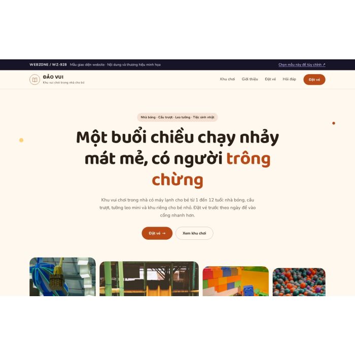 Ảnh chụp Mẫu giao diện khu vui chơi trẻ em — Trưng bày | WZ-928