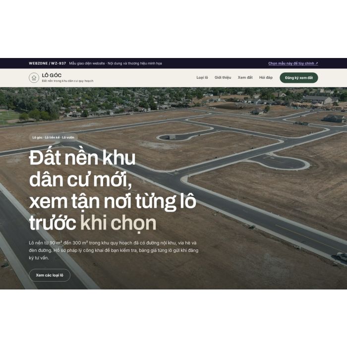 Ảnh chụp Mẫu giao diện đất nền dự án — Nổi bật | WZ-937