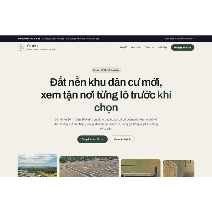 Ảnh chụp Mẫu giao diện đất nền dự án — Trưng bày | WZ-938
