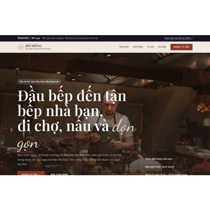 Ảnh chụp Mẫu giao diện đầu bếp tại gia — Nổi bật | WZ-942