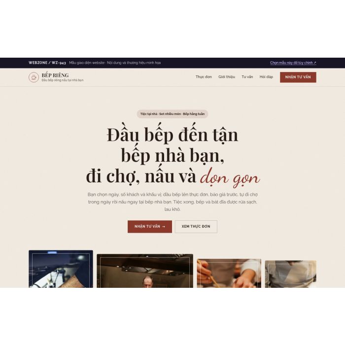 Ảnh chụp Mẫu giao diện đầu bếp tại gia — Trưng bày | WZ-943