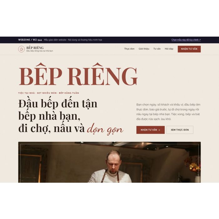 Ảnh chụp Mẫu giao diện đầu bếp tại gia — Kể chuyện | WZ-944