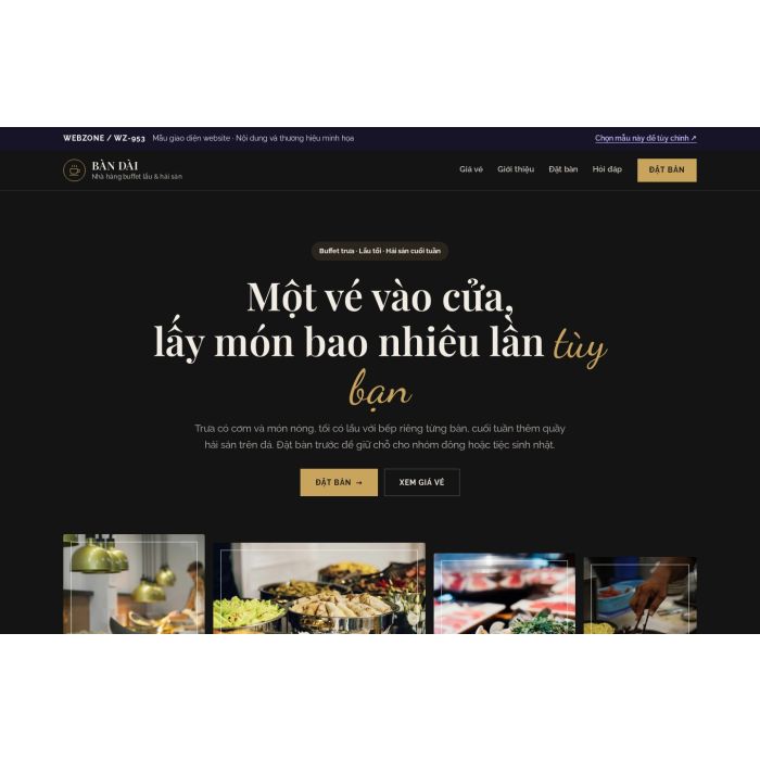 Ảnh chụp Mẫu giao diện nhà hàng buffet — Trưng bày | WZ-953