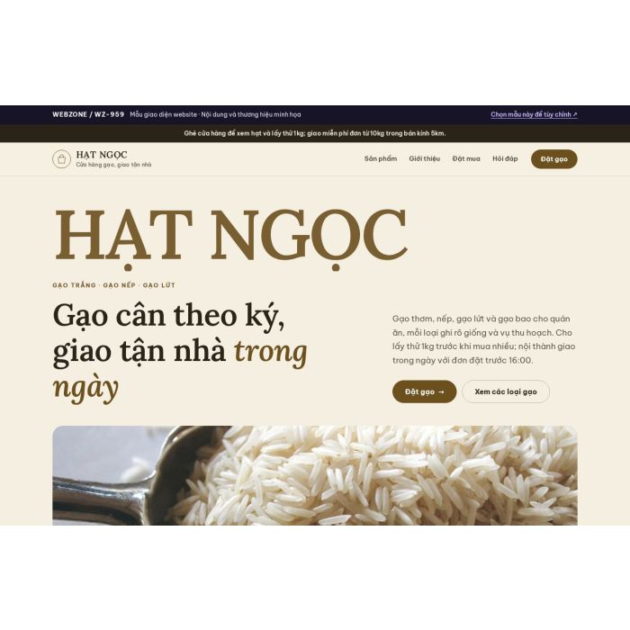 Ảnh chụp Mẫu giao diện cửa hàng gạo — Kể chuyện | WZ-959